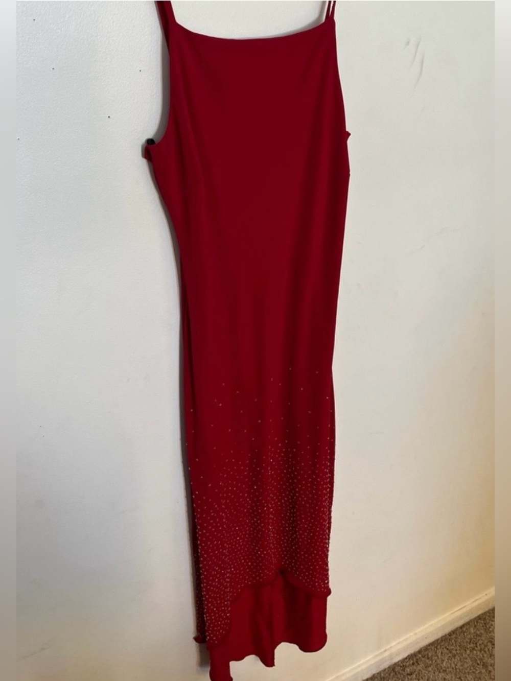 EYE CANDY Red Midi Slip Dress. Size M. EUC.